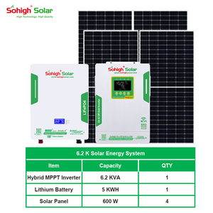 Système <span class=keywords><strong>solaire</strong></span> complet <span class=keywords><strong>avec</strong></span> onduleur hybride MPPT personnalisé 12V-48V 5kW-12kW, onde sinusoïdale pure, batteries au lithium, stockage d'énergie domestique - Product Image 4