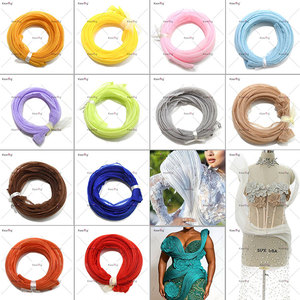 ผ้าแต่งงานแบบ 3 มิติ ลายเกลียวพร้อมเชือกตกปลา สำหรับงาน DIY เสื้อผ้าแฟชั่น ผ้าลายเกลียวทันสมัย WFB-256 - Product Image 6