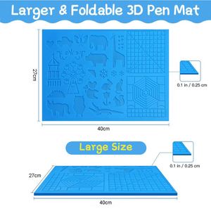 Tapis en silicone pour stylo d'impression 3D, résistant à la chaleur, planche à dessin créative, plateau de conception DIY antidérapant, tapis de dessin pour stylo 3D, cadeau pour enfants - Product Image 2