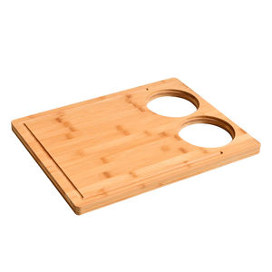 Planche à découper en bambou extra large avec récipients au-dessus de l'évier à découper avec passoires pliables repas - Product Image 6