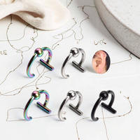 Faux Piercing Nez Anneau Non Piercing Corps Bijoux En Acier Inoxydable Labret Narine Anneau De Mode Corps Bijoux