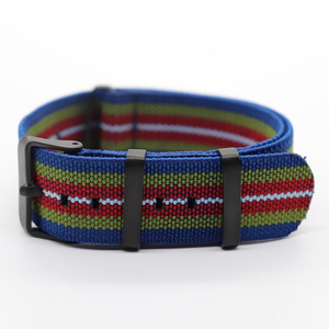 <span class=keywords><strong>Bracelet</strong></span> de montre élastique côtelé de remplacement <span class=keywords><strong>Nato</strong></span> 20 mm 22 mm pour Garmin Huawei Samsung Smartwatch - Product Image 1