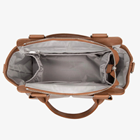 Sac à main en cuir haut de gamme pour couches fourre-tout et porte-gobelet pour couches avec bandoulière convertible pour poussette