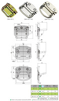Poignée de porte pliante industrielle SK4-021 SPCC/Acier inoxydable 304 pour équipement de cuisine, boîtes à outils, ambidextre, installation facile