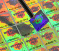 Etiquetas de Seguridad Holográficas Plateadas Personalizadas, Etiquetas Anti-falsificación Láser, Fabricante de Impresión de Etiquetas con Sello de Logotipo 3D Personalizado