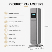 Diffuseur d'arômes commercial de luxe sans eau, sur pied, avec contrôle BT et application, pour grandes surfaces, idéal pour hôtels et bureaux