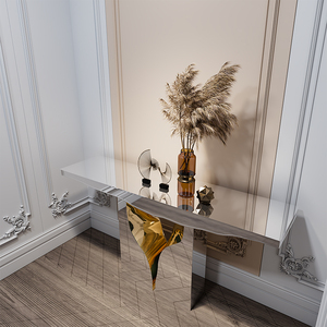 Designer Stainless Steel Italian Classic Royal <b>Console</b> <b>Table</b> Sliver Modern Luxury Living Entry <b>Table</b> <b>Console</b> <b>Silver</b> VLIPE-CT-01- - Product Image 3