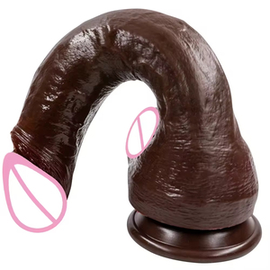 Dildo réaliste Top Cock noir, grand pénis, jouets sexuels anaux pour adultes, stimulateur de point G pour femme, masturbateurs vaginaux et strap-on. - Product Image 5