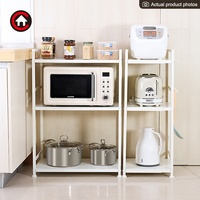 Étagère de rangement en métal à 3 niveaux, présentoir extensible et réglable pour la maison et la cuisine