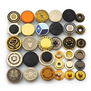 KUNSHUO Botón de fábrica de ropa de oro de 4 partes patrón personalizado logotipo de la marca de prensa de Metal de alta calidad botón a presión para la ropa - Product Image 6