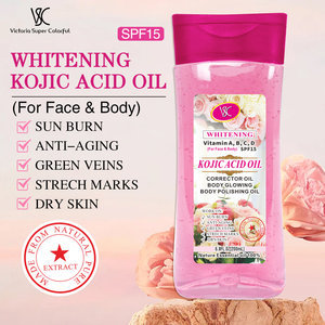 Huile Corporelle Éclaircissante 100% Naturelle Pure 200ml la Plus Vendue à l'Acide Kojique et à la Racine de Réglisse, Hydratant Anti-Âge pour le Visage et le Corps, Idéale pour le Massage - Product Image 2