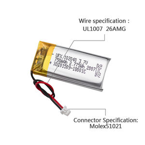 중국 <span class=keywords><strong>Lipo</strong></span> 셀 공장 UFX 102040 750mAh 3.7V 배터리 피부 클렌징 기기 - Product Image 4