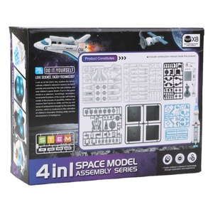 Vui Khoa Học Năng Lượng Mặt Trời Năng Lượng Năng Lượng Không Gian Hệ Thống Robot Bộ Dụng Cụ 4 Trong 1 Tự Làm Lắp Ráp Kit Trẻ Em Không Gian Tên Lửa Mô Hình Đồ Chơi - Product Image 2