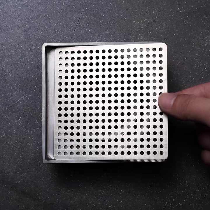 304 Stainless steel perforated floor drain disc Shower Drain Hair Catcher  Bathtub Hair Filter Trap Stopper