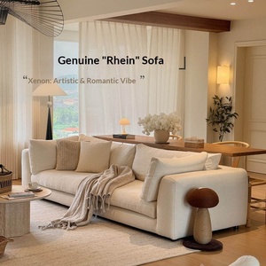 Small Living Room Straight <b>Sofa</b> Wabi Sabi Retro Style Cotton Linen High Density Fabric Household Couch Furniture - Product Image 2
