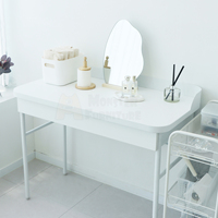 Bureau d'écriture moderne et élégant en métal avec tiroir de rangement, design durable pour la maison/le bureau