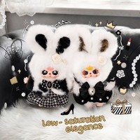 Llavero de Peluche de la Serie Baby Three Absolute Black White Gray, Figura de Juguete Artístico de Moda, Escala 1/12, Película/TV, 14+