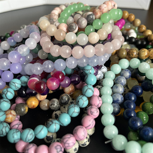 Bracciale colorato con occhiello di tigre naturale con perline rotonde alla moda con energia curativa blu di cristallo occhi di tigre rossi braccialetto per occhi di tigre all'ingrosso - Product Image 6