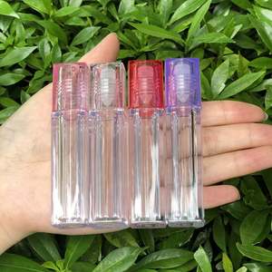 Emballage de baume à lèvres, emballage de baume à lèvres en plastique, emballage de gloss à lèvres, tube de baume à lèvres carré en cristal de 10 ml, tubes de baume à lèvres à bille - Product Image 3