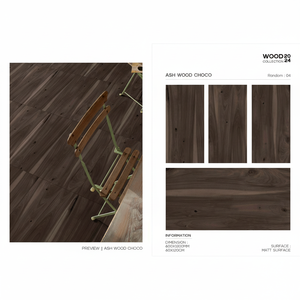 Choco ไม้แอชขนาด600x1200มม. กระเบื้องเคลือบลายไม้ทนทานสำหรับใช้กลางแจ้งห้องนอนห้องนั่งเล่นหลายห้อง - Product Image 1