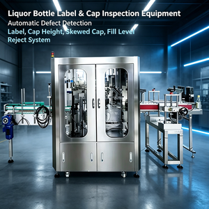 Máquina de Inspección Visual Automática para Etiquetas y Detección de Tapas/Cápsulas en Botellas de Licor - Sistema de Visión Artificial de Alta Velocidad - Product Image 1