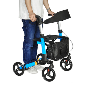BQ1002B Foldable Light Weight 4 Wheels <strong>Walkers</strong> with Seat for Elderly People and <strong>Disabled</strong> People - Product Image 1