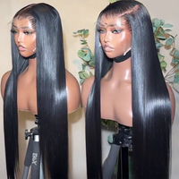 Perruque frontale lisse en cheveux humains vierges vietnamiens bruts, sans colle, pour femmes noires, vente en gros par des fournisseurs réputés