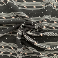 Matériau métallique en gros 100% polyester 75D impression en mousseline de soie avec finition douce et bonne chute