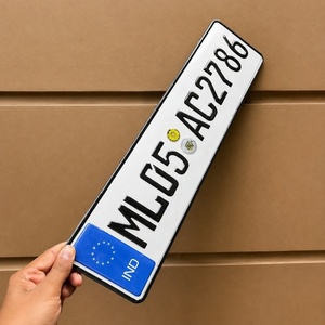Placas de Matrícula 3D en Gel con Números en Relieve, Letras de Plástico Abombadas, Acabado Acrílico Cromado Reflectante, 52*11cm, Ajuste Universal, Resistentes a los Rayos UV, Personalizadas - Product Image 5