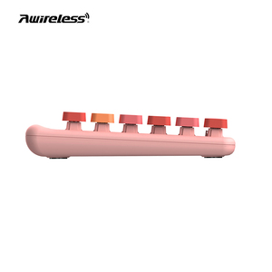 Combo <span class=keywords><strong>Tastiera</strong></span> <span class=keywords><strong>e</strong></span> <span class=keywords><strong>Mouse</strong></span> <span class=keywords><strong>Wireless</strong></span> Multicolore Ergonomico 2.4G per Ufficio con <span class=keywords><strong>Tastiera</strong></span> a 87 Tasti <span class=keywords><strong>e</strong></span> <span class=keywords><strong>Mouse</strong></span> Ottico - Product Image 4