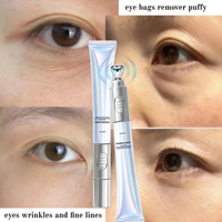 Crème anti-rides pour les yeux au peptide de venin de serpent, applicateur de massage électrique en métal pour les poches sous les yeux et les ridules