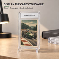 Support de carte en acrylique transparent personnalisé avec fenêtre magnétique pour cartes gradées, étui de présentation pour cartes à collectionner TCG et cartes sportives
