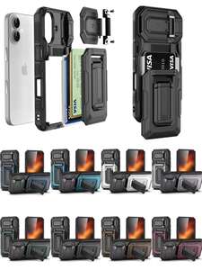 Étui pour Google Pixel 9 avec porte-cartes et fenêtre rabattable, coque portefeuille antichoc avec béquille pour Apple iPhone 17 16 15 14 Pro Max - Product Image 3