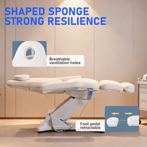 Silla eléctrica reclinable <span class=keywords><strong>de</strong></span> 3 motores, silla <span class=keywords><strong>de</strong></span> tatuaje para examen médico, mesa <span class=keywords><strong>de</strong></span> masaje para Spa, cama <span class=keywords><strong>de</strong></span> <span class=keywords><strong>belleza</strong></span> Facial cosmética - Product Image 5