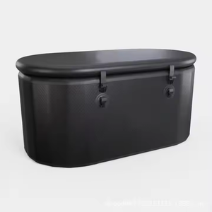 Indoor/Outdoor Plunge Ice Bath Tub with PVC Cover Cold Water Therapy <b>Shower</b> for Athletes Recovery <b>Accessory</b> Product - Product Image 3