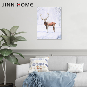 Vente en gros Peinture sur toile Arts muraux <span class=keywords><strong>Animaux</strong></span> de la forêt abstraits Peinture à l'huile pour la décoration de la chambre à coucher - Product Image 6
