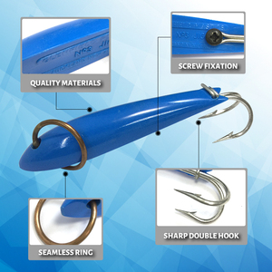 Cuillère de pêche en plastique ABS pour grenouille et <span class=keywords><strong>truite</strong></span> avec doubles hameçons pour la pêche en <span class=keywords><strong>lac</strong></span> et en rivière, kit de leurres pour gros poissons - Product Image 3