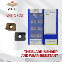 Plaquettes de fraisage en carbure Zccct Ybm253 Angx110508pnr Gm pour acier inoxydable, outils de tournage CNC indexables