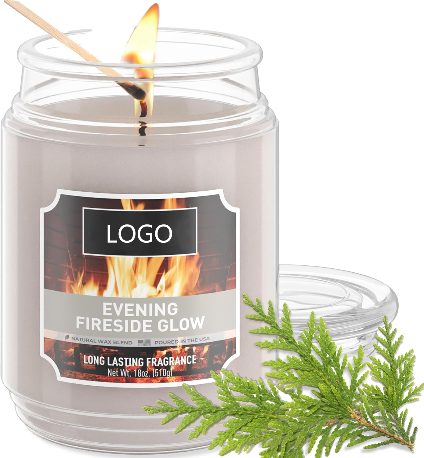 Lueur du feu de cheminée du soir