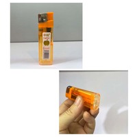 Briquet électronique jetable transparent 5 couleurs en plastique pour cigarettes