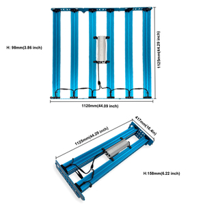Kingbrite 2025 Mới Nhất 800W T55 Có Thể Gập Lại <span class=keywords><strong>LED</strong></span> Phát Triển Ánh Sáng Với Triple-Fold Ánh Sáng Thanh Lm301h Evo <span class=keywords><strong>Osram</strong></span> 660nm 730nm LG UV - Product Image 5