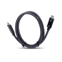 Kabel USB4 Tipe C 40Gbps 8K 60Hz 240W Nylon Braided Kompatibel Thunderbolt 4 Kabel Pengisian Cepat