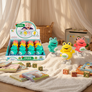 Jouet grenouille à remonter, grenouille dansante de dessin animé, rotation de la tête à 360 degrés, jouet en plastique pour enfants, cadeau de fête - Product Image 1