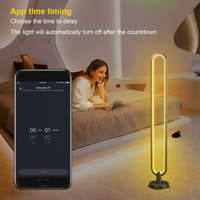 Tuya smart life Télécommande Tuya App Control Rgb Lampadaire Facile À Installer Lampadaire 3000-6000k U Forme Smart Home Lights