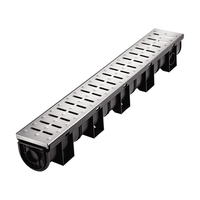 Caniveau de drainage résidentiel en HDPE avec grille de couverture pour cour et aménagement paysager