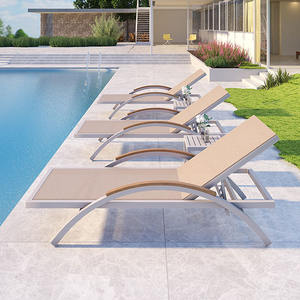 Chaise longue <span class=keywords><strong>de</strong></span> plage et <span class=keywords><strong>de</strong></span> piscine moderne, portable, pliable, en métal, pour l'extérieur - Product Image 1
