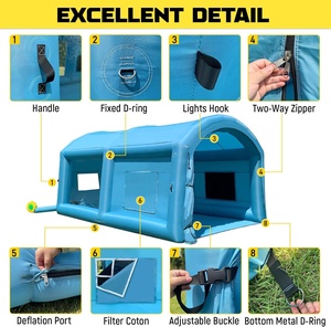 Cabina de Pintura Inflable <span class=keywords><strong>Portátil</strong></span> para Pintar Automóviles, Impermeable, Duradera, Tamaño Personalizado, con Filtro y Ventilador - Product Image 6