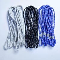 Dragonne courte personnalisée anti-perte en corde de polyester tressée, écologique, pour clé USB, lampe torche, bouteille d'eau, jouet