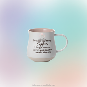 <span class=keywords><strong>Mug</strong></span> à café en céramique avec impression de logo <span class=keywords><strong>personnalisé</strong></span> pour cadeau de sœur, motif de cœur mignon, tasse à thé en porcelaine avec poignée - Product Image 3