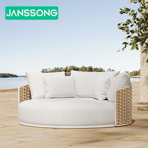 ชุดเตียงอาบแดดสำหรับลานบ้านโรงแรมทำจากโลหะทันสมัยเตียงอาบแดดสำหรับสระว่ายน้ำลานพักผ่อนกลางแจ้ง - Product Image 2